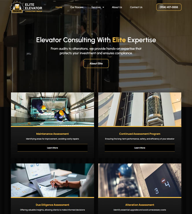 Elite Elevator Consulting Group Website Design and Development by Computuners