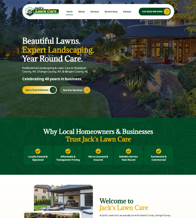 Jack's Lawn Care Website Design and Development by Computuners