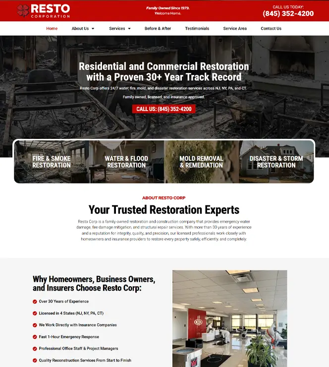 Resto Corp Website Design and Development by Computuners